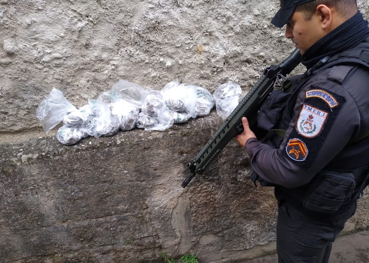 Maconha apreendida em São Cristóvão