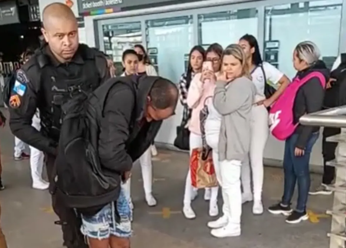 Alessandro Eugênio sendo preso