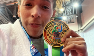 Rafaela Silva com a medalha de ouro (Foto: Acervo pessoal)