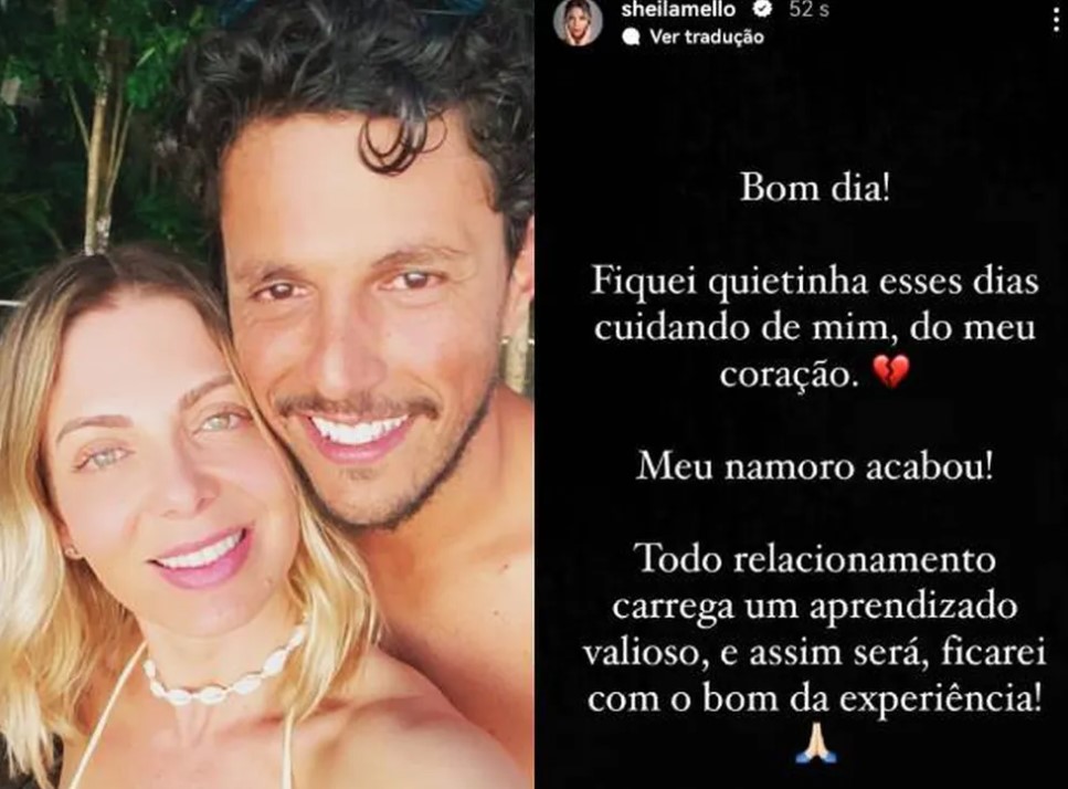 Sheila Mello e o ex-namorado