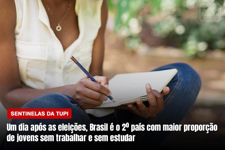 Um dia após as eleições, pesquisa revela que Brasil é o 2º país com maior proporção de jovens sem trabalhar e sem estudar