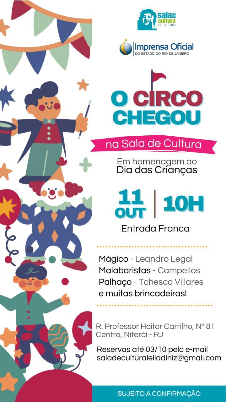 Crianças do complexo de favelas do Caju serão levadas de graça ao circo