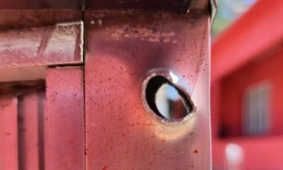 Marca de tiro na sede estadual do PT