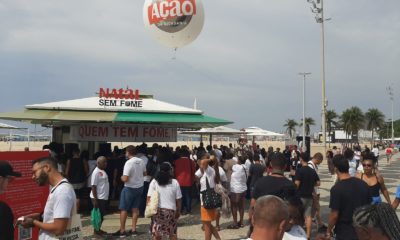 Ação da Cidadania lança campanha Natal sem Fome na Praia de Copacabana