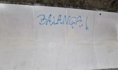 Pichação no Túnel Alaor Prata, em Copacabana