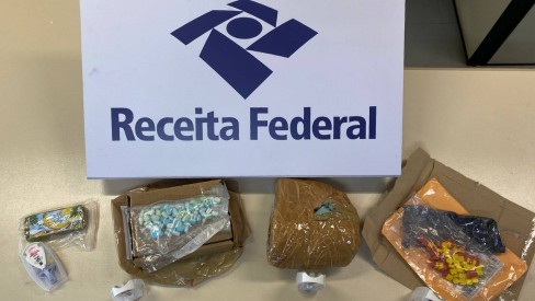 Receita Federal apreende drogas em encomendas no Rio