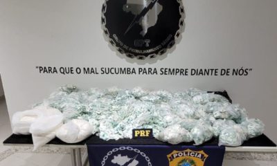 Polícia Rodoviária Federal apreende 50kg de cocaína na Dutra