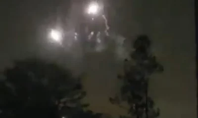 Foguetório no hotel do Flamengo