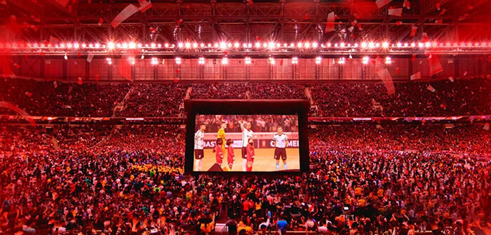Telões na Arena da Baixada