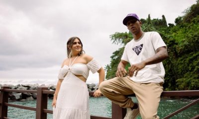 Cantora Mica Condé ao lado do rapper Misael