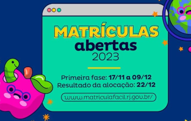Primeira fase de matrícula 2023 para as escolas estaduais do Rio de Janeiro começa nesta quinta