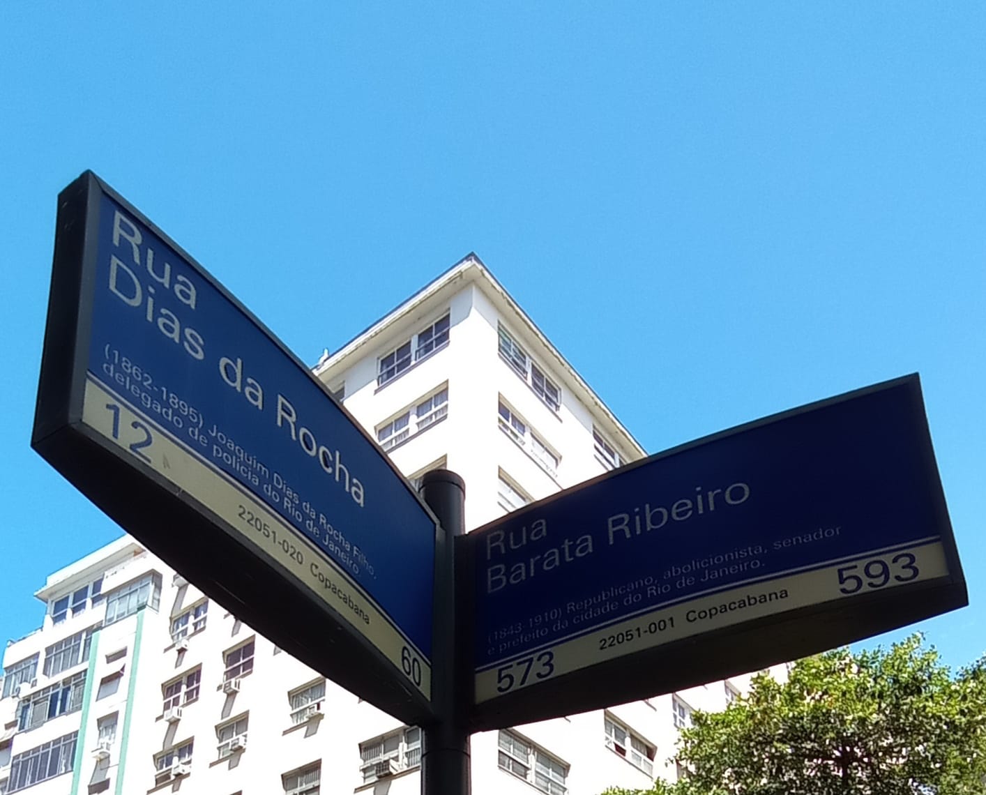 Esquina da Rua Dias da Rocha com a Rua Barata Ribeiro