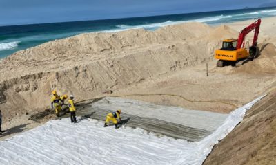 Obras de recuperação da orla da Barra seguem em andamento
