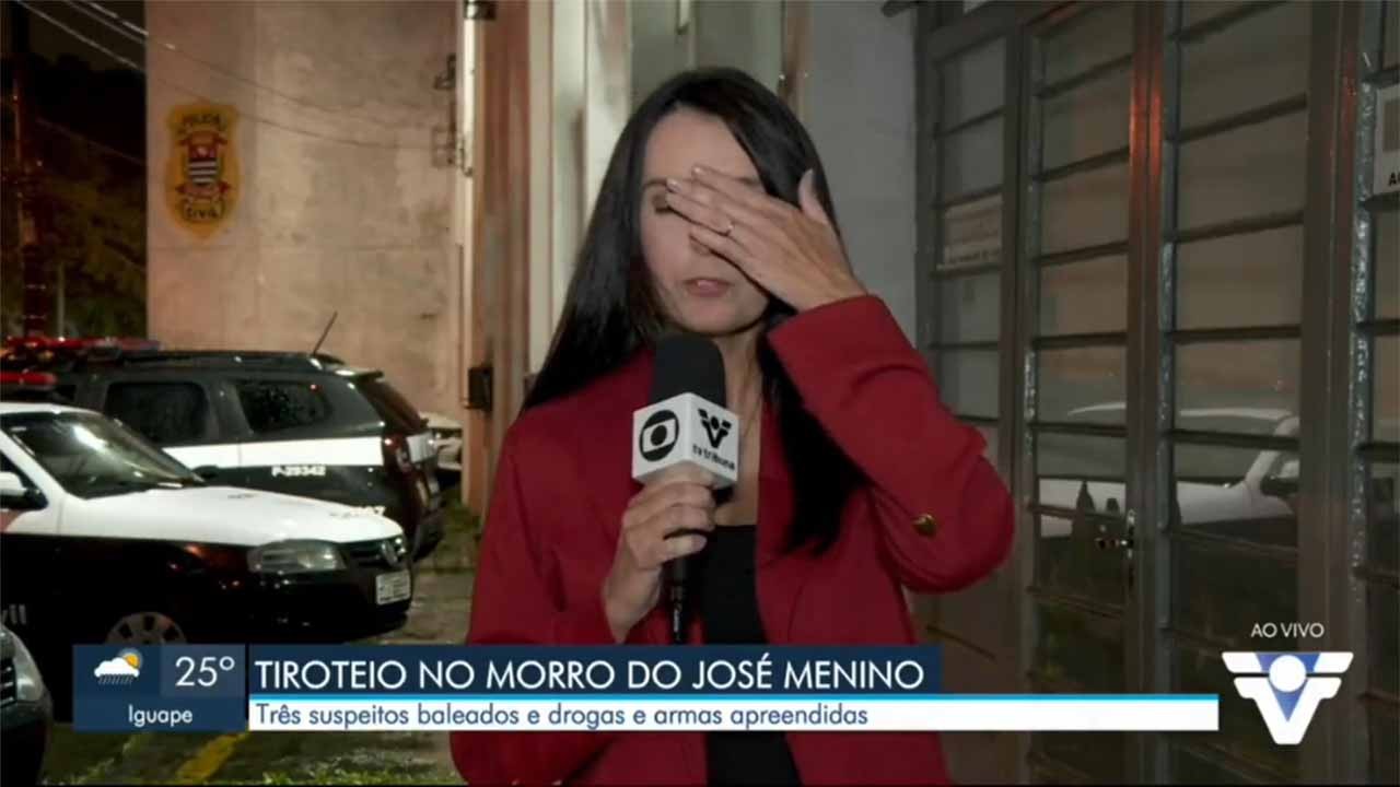 Repórter da Globo desmaia ao vivo