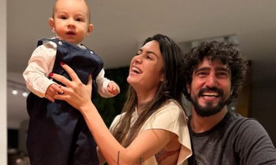 Thaila Ayala, o marido Renato Goes e o filho mais velho