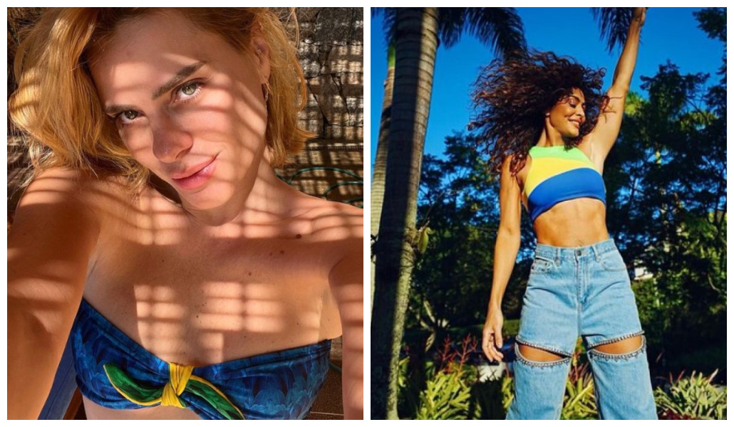 Famosos se vestem de verde e amarelo em mais um jogo do Brasil contra Croácia pelas quartas de final