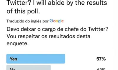 Elon Musk faz enquete no Twitter