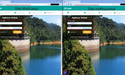 Light alerta consumidores sobre site falso criado por golpistas