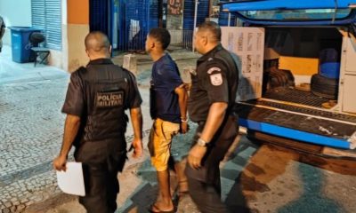 Vândalo é preso pela Polícia Militar em Copacabana