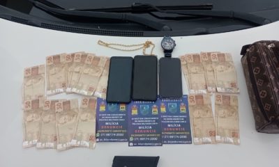 Apreensão feita durante a prisão de milicianos em Nova Iguaçu