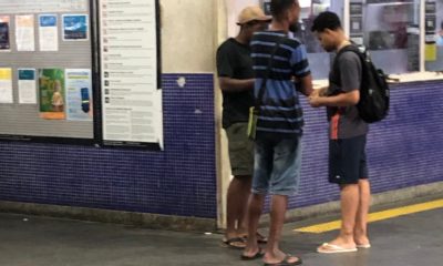 Trio foi flagrado pelos agentes fraudando o bilhete da Supervia