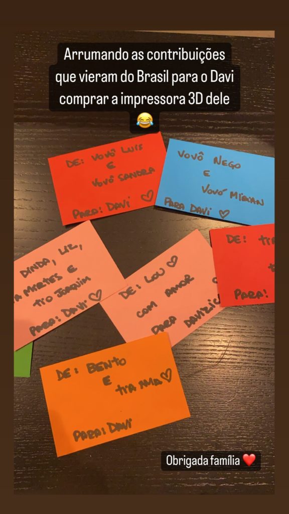 Filho de Neymar faz vaquinha para comprar impressora 3D