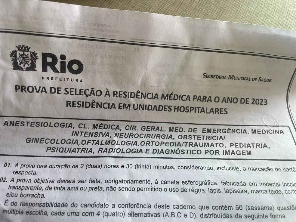 Prova de Seleção à Residência Médica 2023