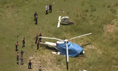 Helicóptero cai no Recreio dos Bandeirantes