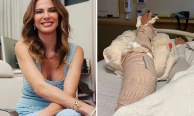 Luciana Gimenez quebra a perna nos EUA
