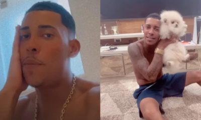 MC Poze do Rodo com o cachorro de estimação