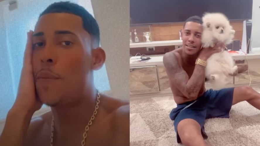 MC Poze do Rodo com o cachorro de estimação