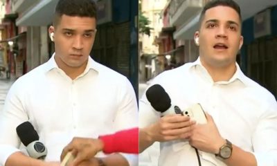 Repórter da Record sofre tentativa de assalto ao vivo