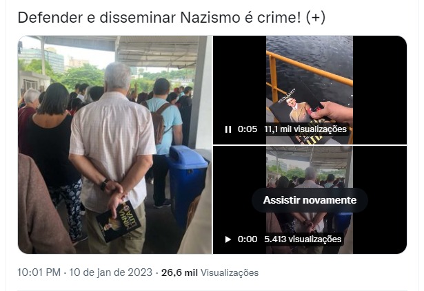 Livro de Hitler provoca confusão nas barcas em Niterói