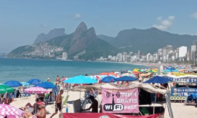 Praia de Copabana, na Zona Sul do Rio