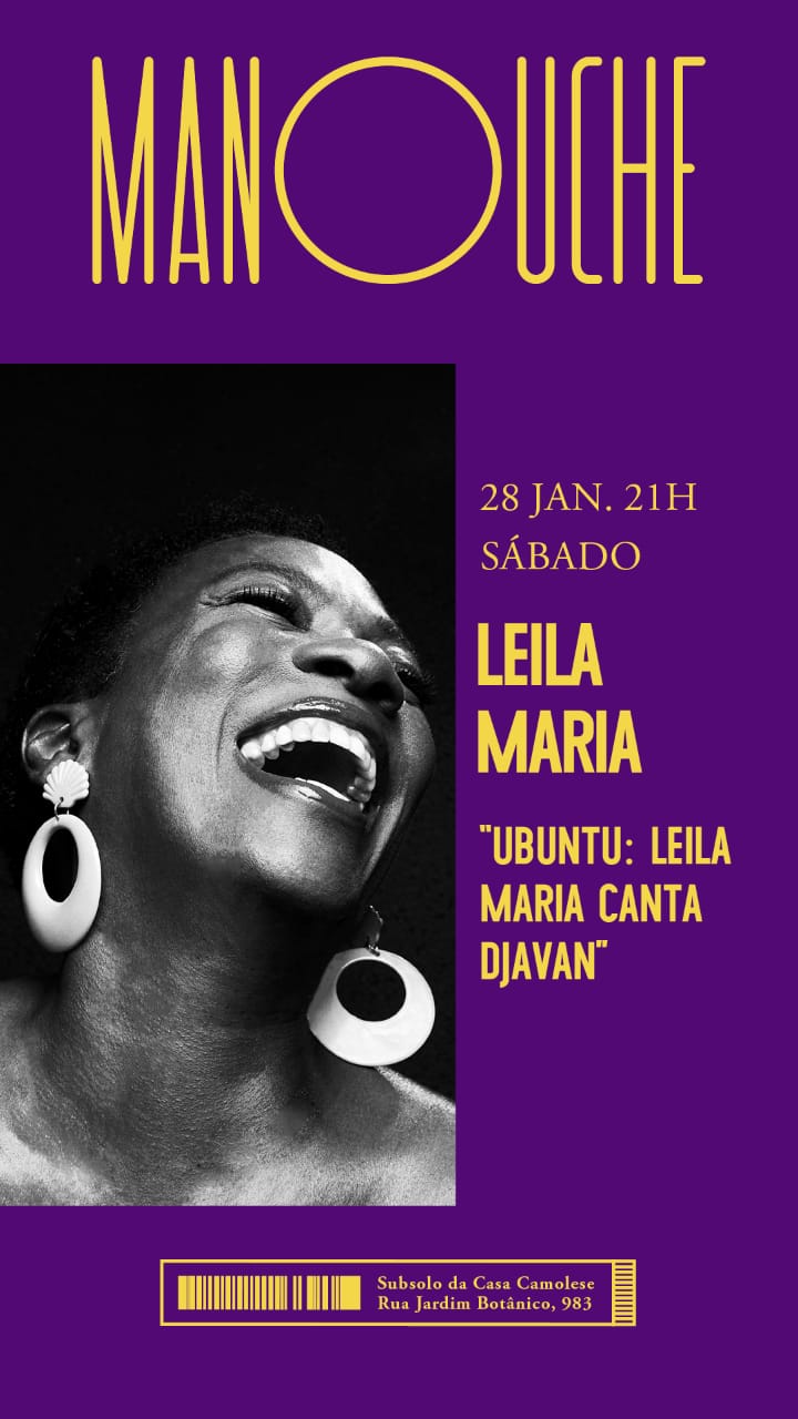 Cantora Leila Maria canta 'Djavan' no Clube Manouche, na Zona Sul do Rio