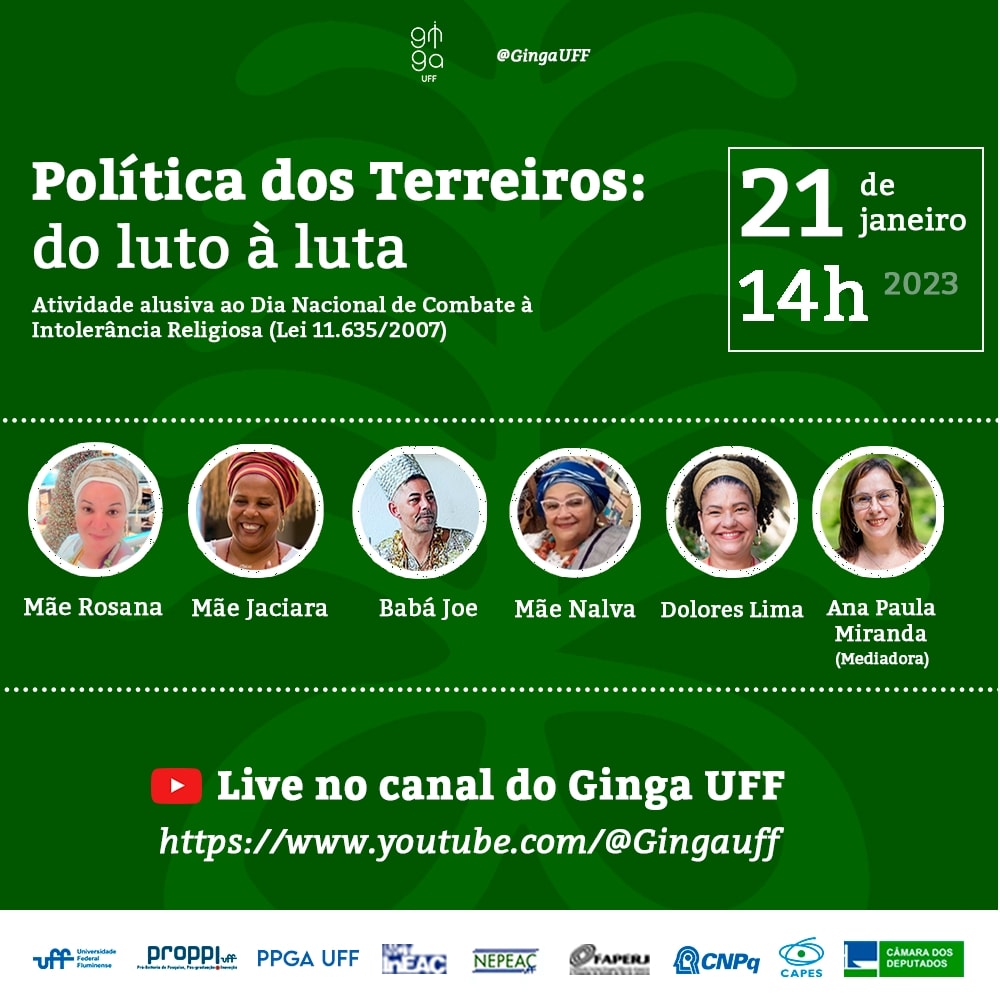 Grupo de pesquisa da UFF promove evento virtual no Dia Nacional do Combate a Intolerância Religiosa