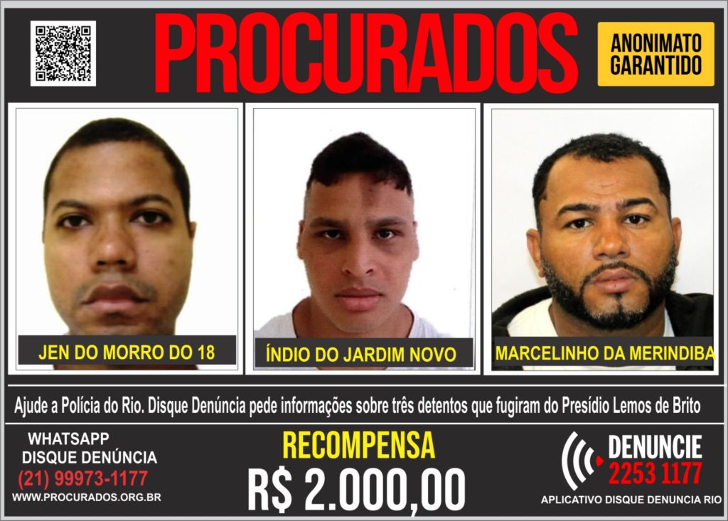 Criminosos fogem de presídio no Rio
