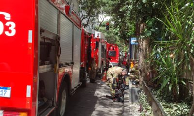 Imóvel pega fogo em Copacabana