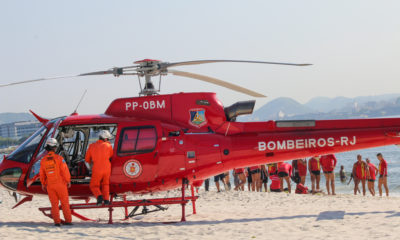 Homem morre afogado na praia do Flamengo, Zona Sul do Rio (Foto: Alexandre Santos/ Divulgação)