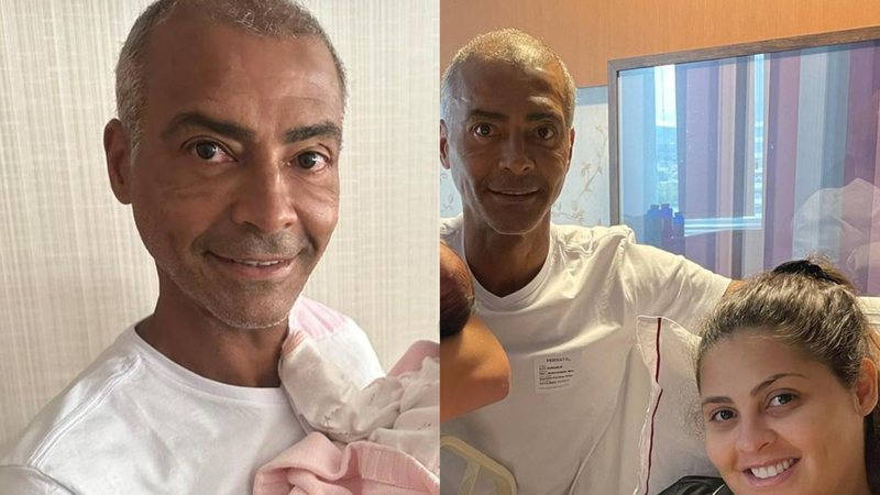 Romário com a neta ainda no hospital