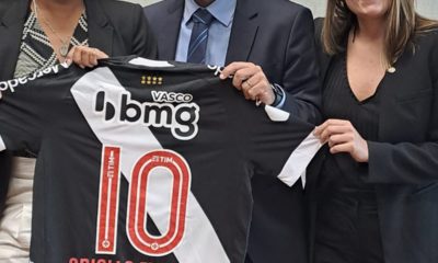 Anielle Franco, Luiz Mello e Gisele Cabrera / Vasco