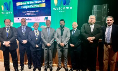 Ney Zanella, presidente da ENBPar; Carlos Freire, presidente da INB; e Leonam Santos, diretor da ELETRONUCLEAR (Foto: Divulgação)