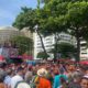 Copacabana samba ao som do batuque do Empolga às Nove (Foto: Tatiana Campbell/ Super Rádio Tupi)