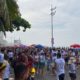 Bloco 'Areia' arrasta multidão no Leblon, na Zona Sul do Rio (Foto: Tatiana Campbell/ Super Rádio Tupi)