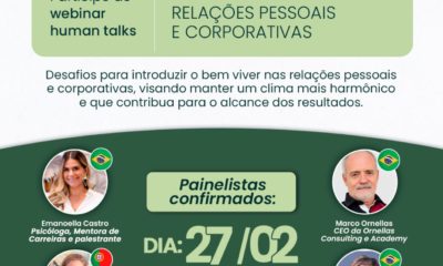 Webinar será realizado no dia 27 de fevereiro