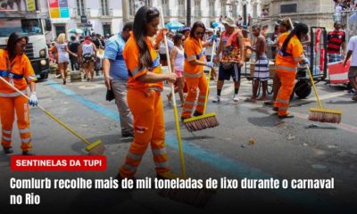Comlurb recolhe mais de mil toneladas de lixo durante o carnaval no Rio (Foto: Erika Corrêa/ Super Rádio Tupi)