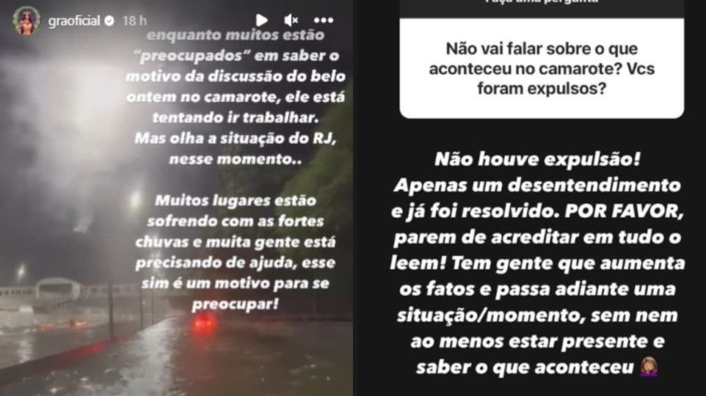 Gracyanne Barbosa explica confusão envolvendo Belo na Sapucaí