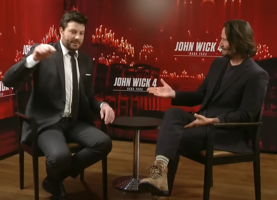 Danilo Gentili e Keanu Reeves