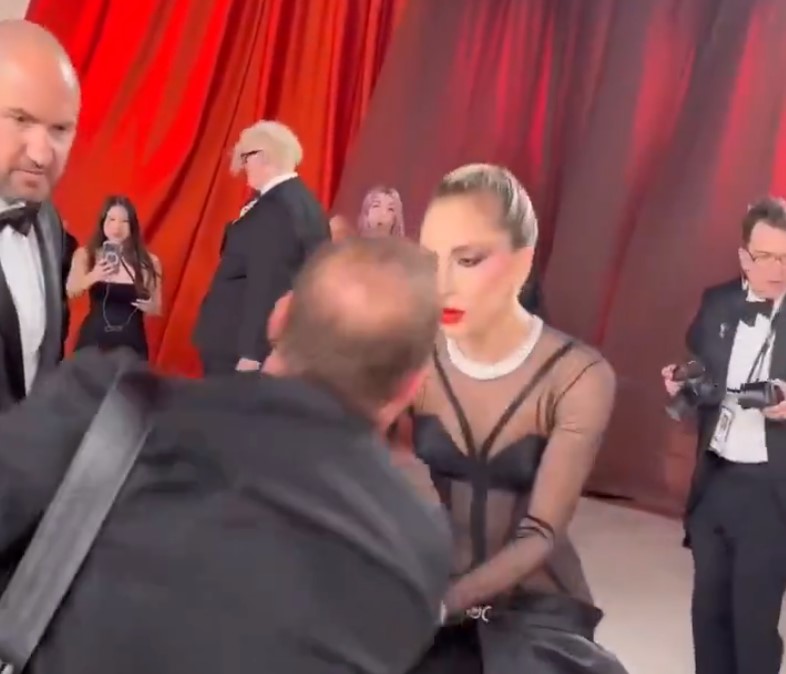 Vídeo mostra exato momento em que fotógrafo tropeça e cai ao lado de Lady Gaga, no Oscar