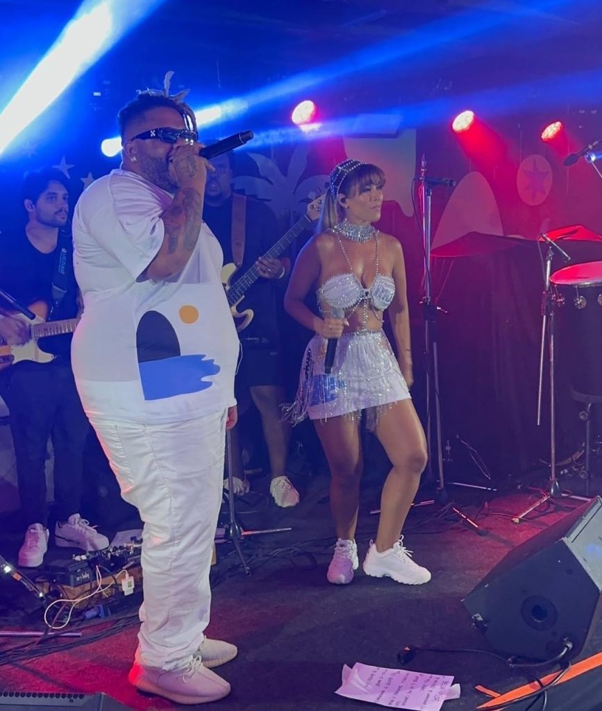 Ghabi durante show na Marquês de Sapucaí